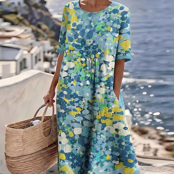 Emma Floral Pocket Midi Dress