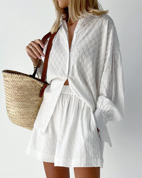 Elizabeth - Ensemble Chemise et Shorts Aérés