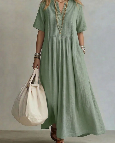 Noor | Elegant Flowing Pleated Dress