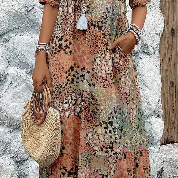 Véronique | Elegant Fluid Midi Dress