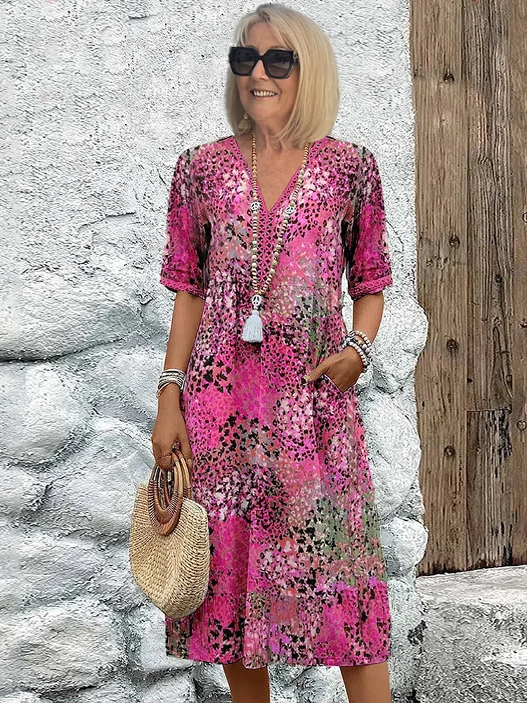 Véronique | Elegant Fluid Midi Dress