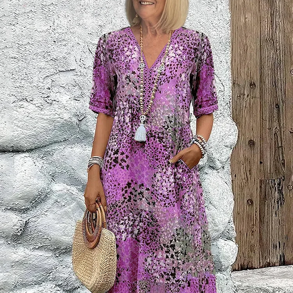 Véronique | Elegant Fluid Midi Dress
