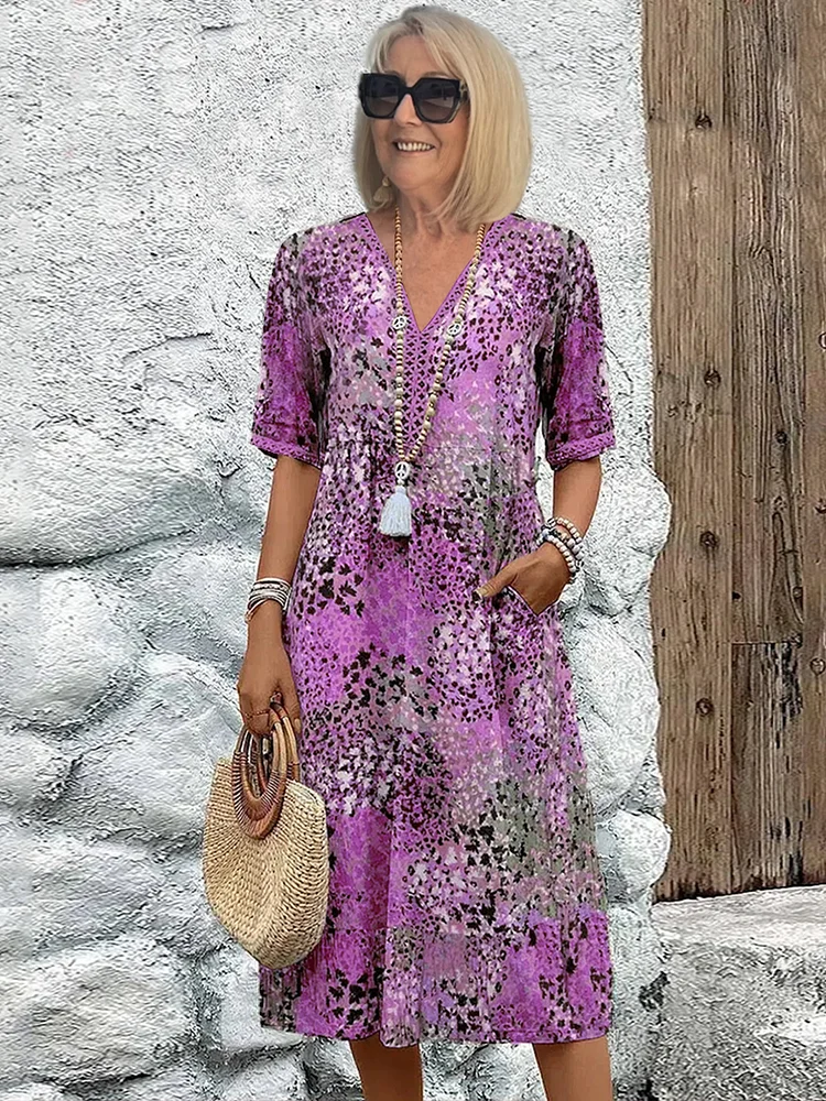 Véronique | Elegant Fluid Midi Dress