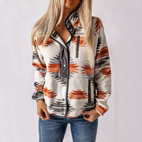 EVETTE™ – Veste Boutonnée Sophistiquée