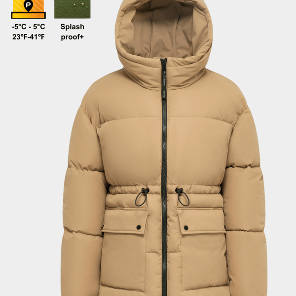 EVA | VESTE PUFFER À CAPUCHE IMPERMÉABLE
