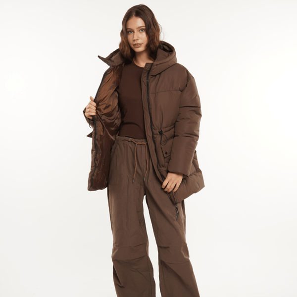EVA | VESTE PUFFER À CAPUCHE IMPERMÉABLE