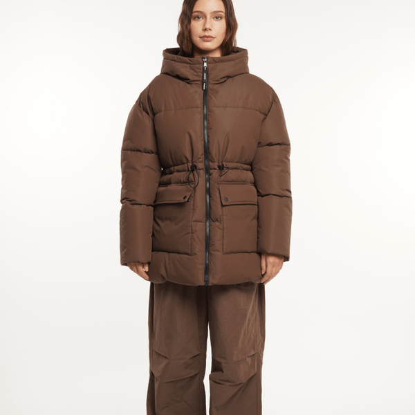 EVA | VESTE PUFFER À CAPUCHE IMPERMÉABLE
