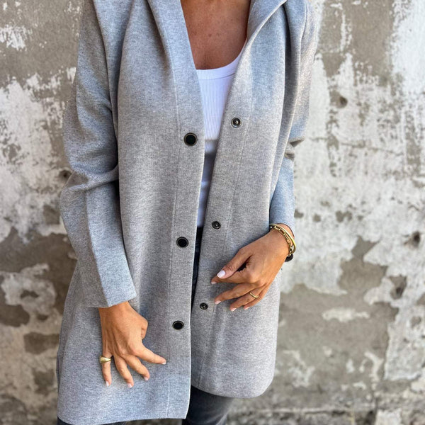 Arianna | Cardigan à capuche avec détails en boutons