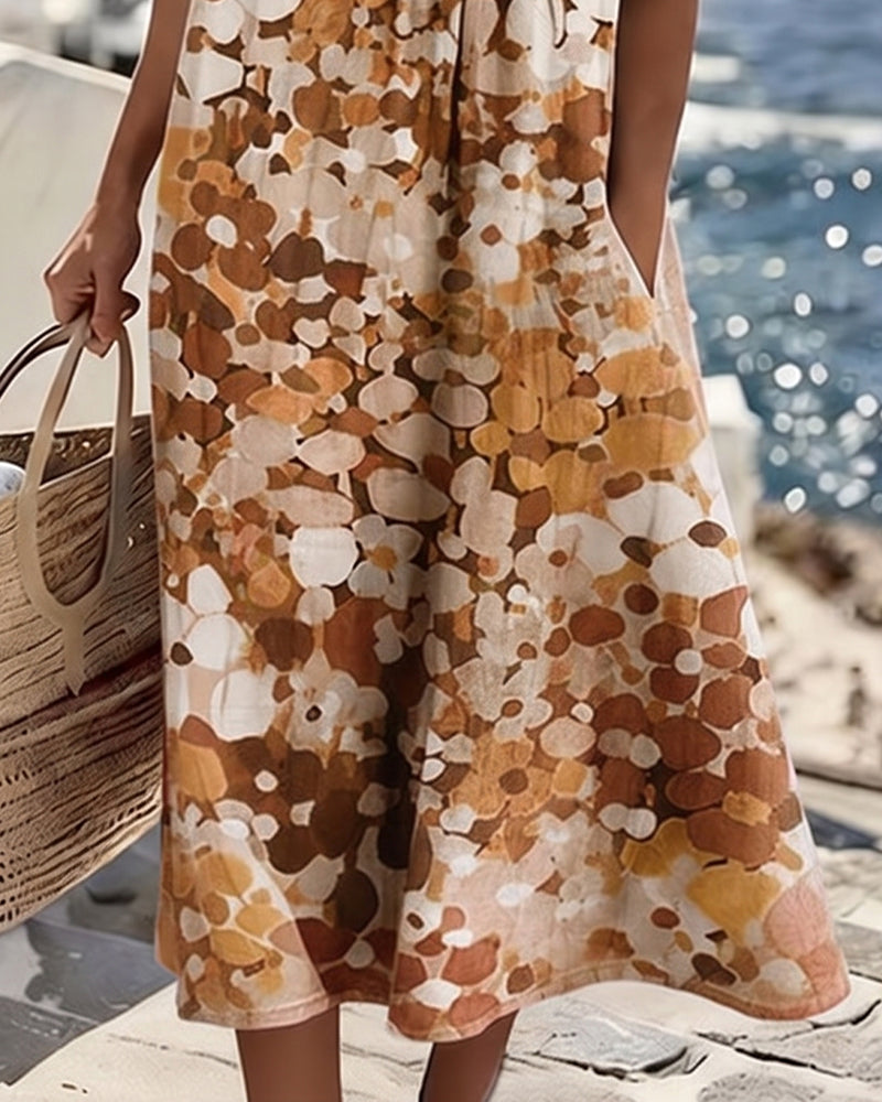 Emma Floral Pocket Midi Dress