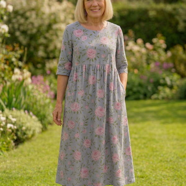 Eliza | Relaxed Midi Dress - Effortless Elegance, Everyday Comfort Dusty Lilac