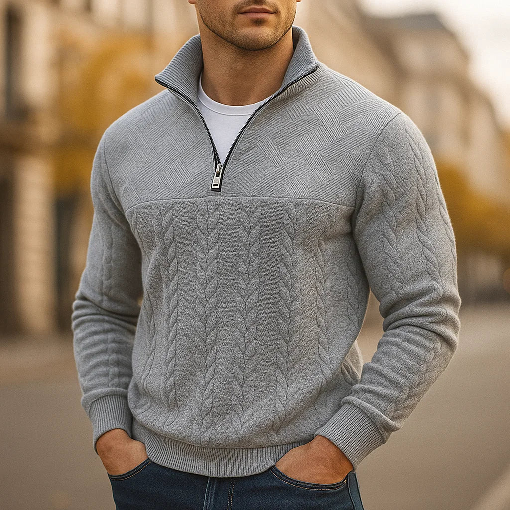 Henry | Sweat à col zippé premium
