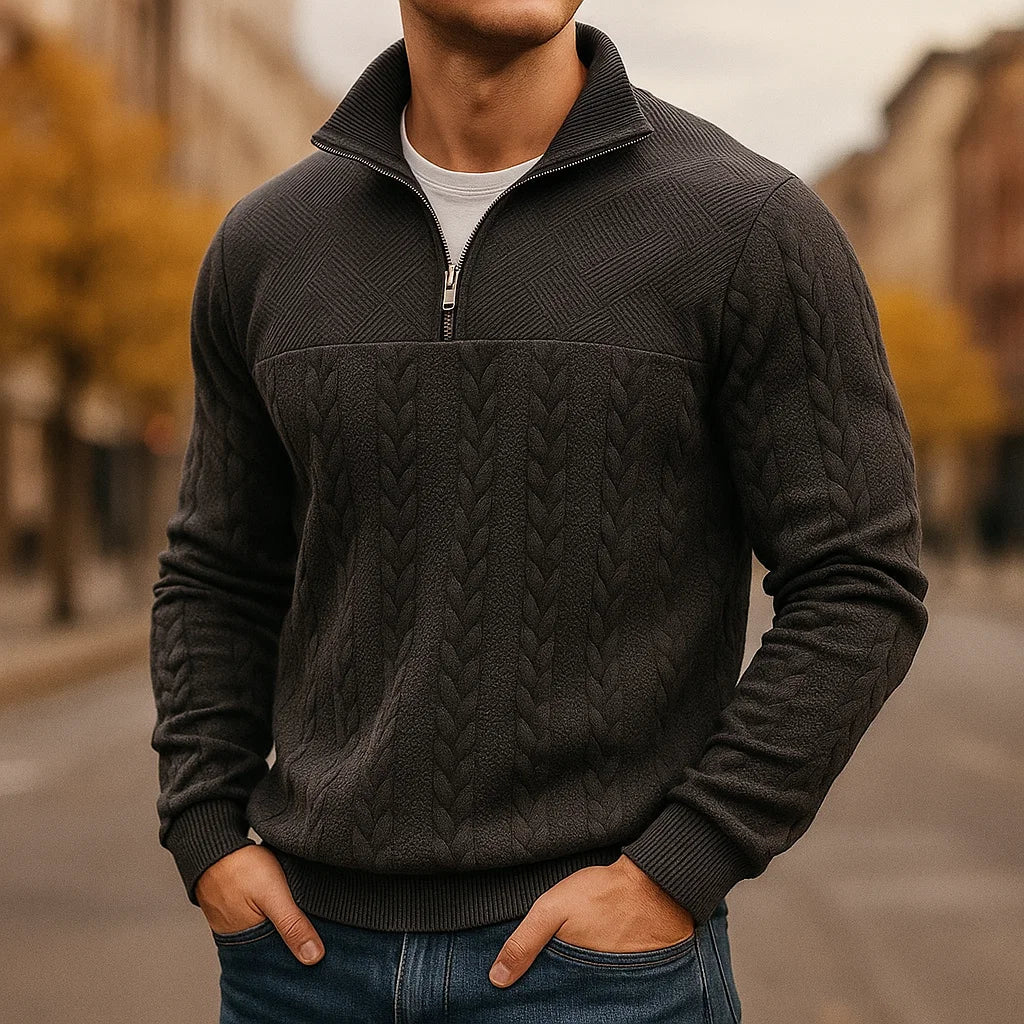 Henry | Sweat à col zippé premium