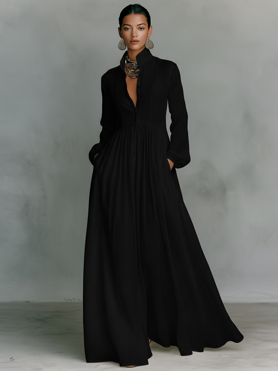 Aurelia™ – Light and Airy Maxi Dress with Linen Texture