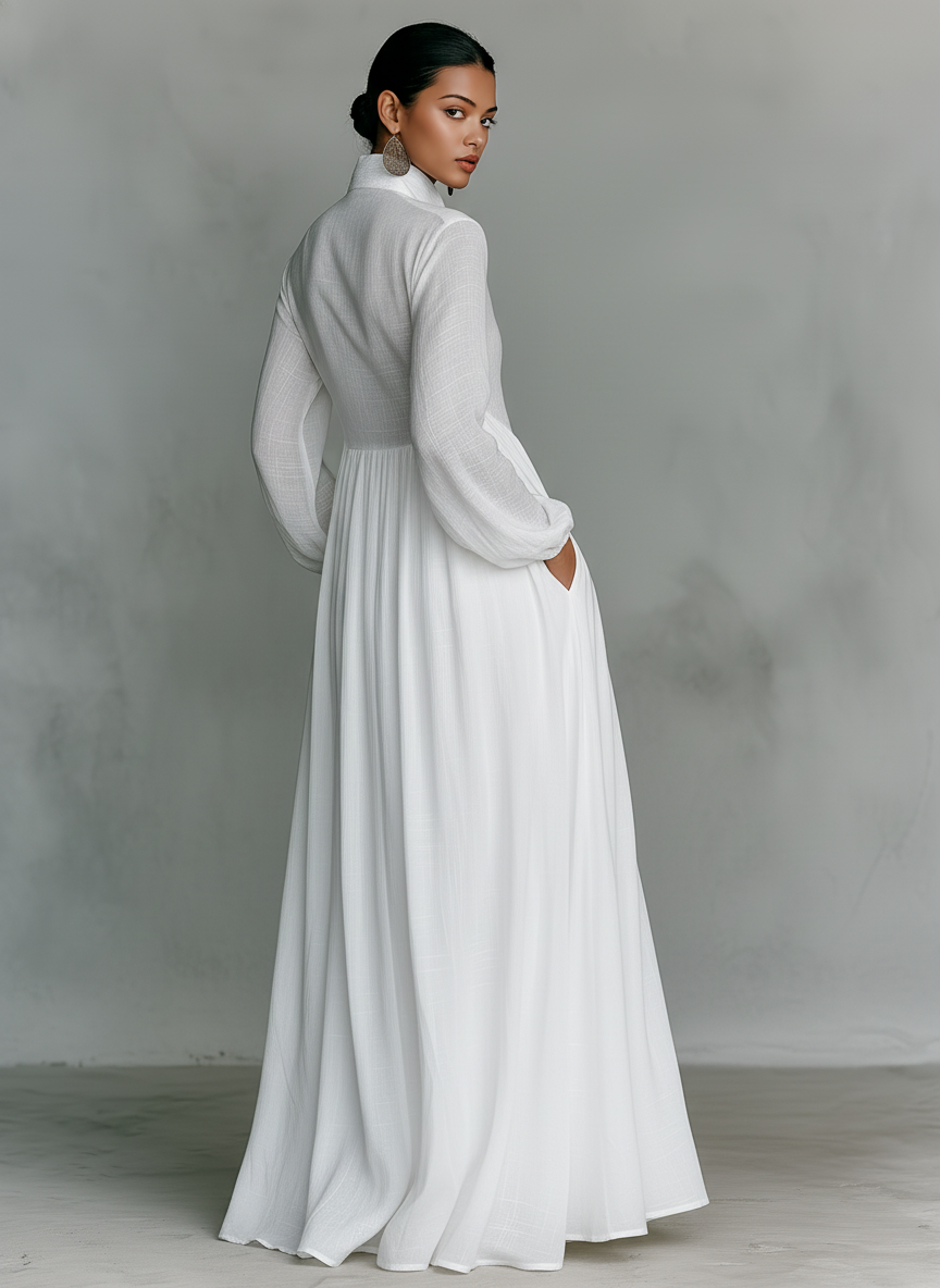 Aurelia™ – Light and Airy Maxi Dress with Linen Texture