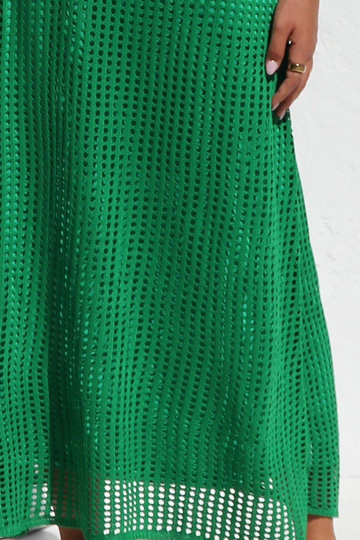 ESSENTIAL - Airlie Crochet Maxi Dress - Natural