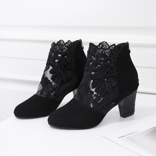 JOLIE™ - Bottes à Talons en Dentelle Chic