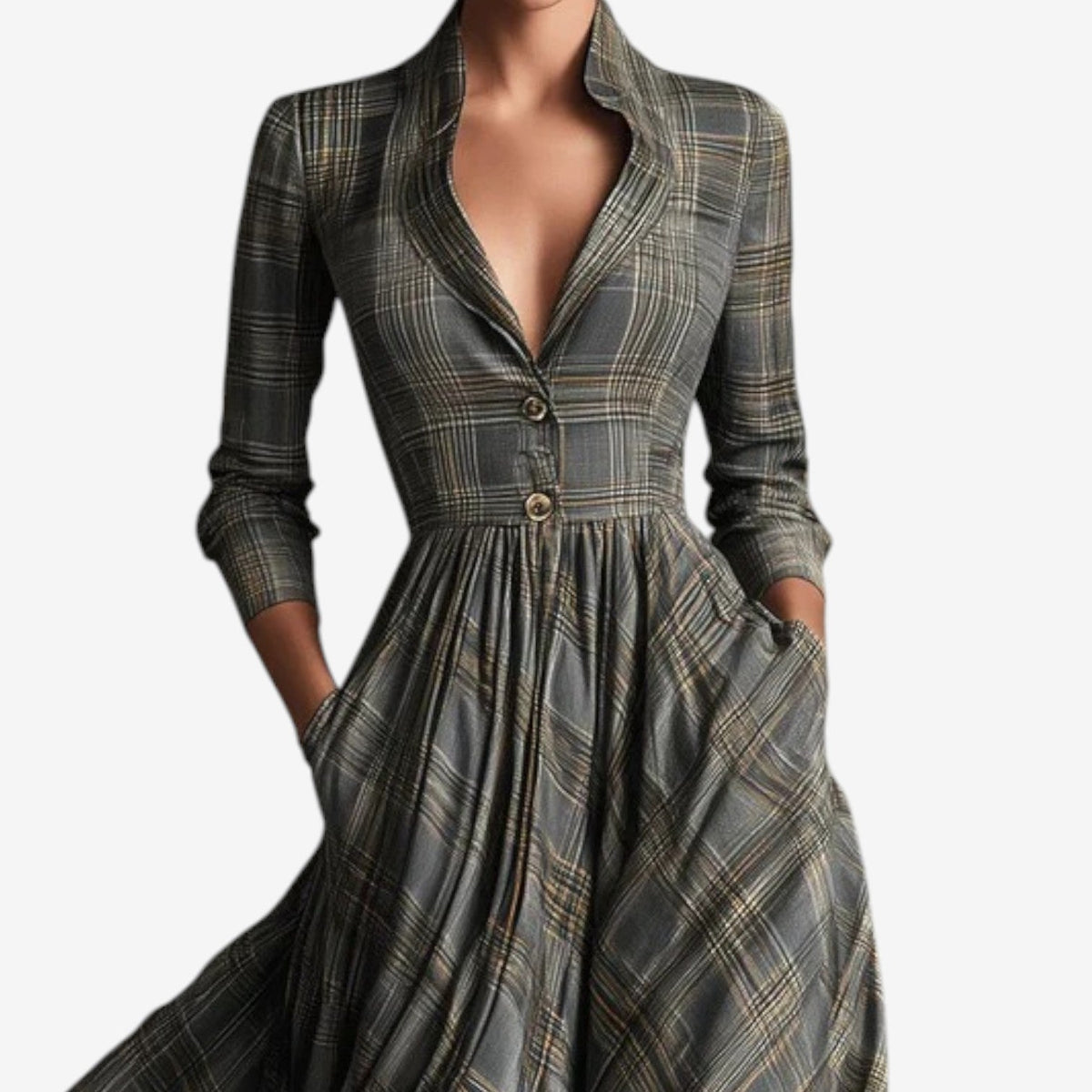 Robe à carreaux chic Laila™