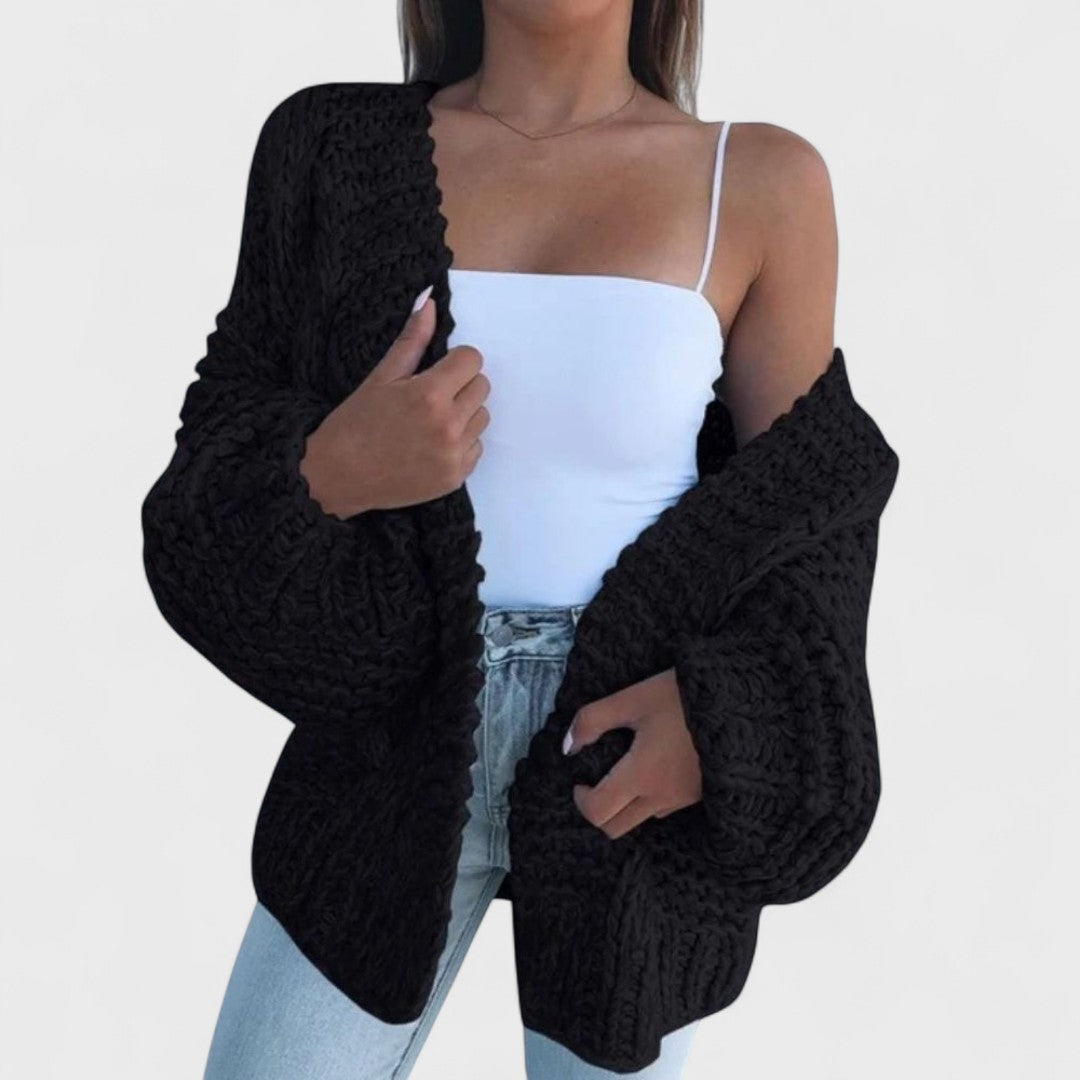 Eleanor – Cardigan Tricot Épais Détendu