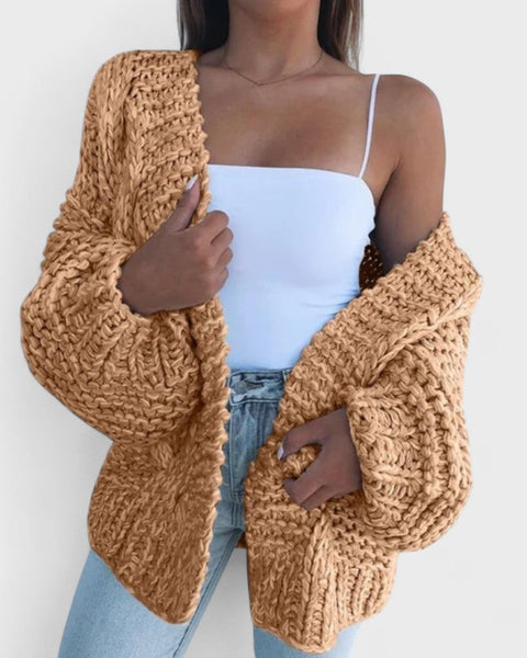 Eleanor – Cardigan Tricot Épais Détendu
