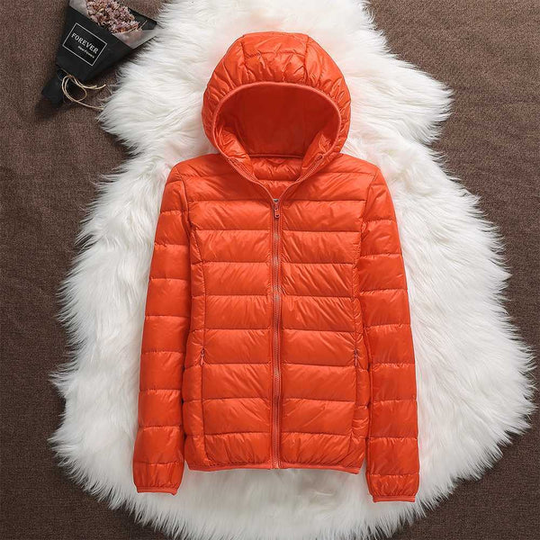 Leonie | Lightweight Waterproof Jacket – White Duck Down Filling