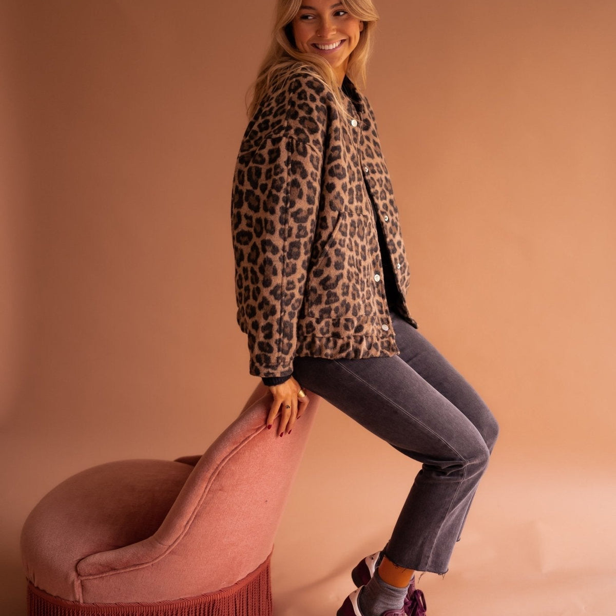 Elodie | Veste Tendance Imprimé Léopard