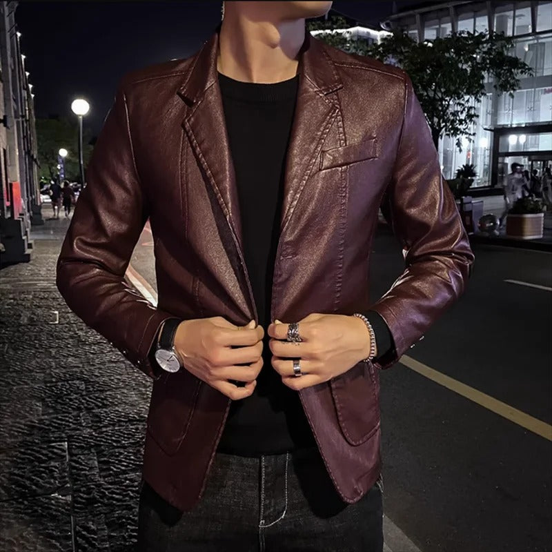 Veste en Cuir Business Casual