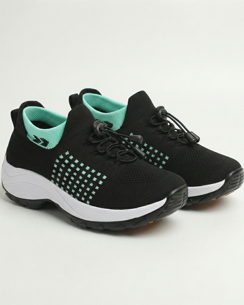 Ambulo Orthopaedic Shoes Knit Fabric - Green Black
