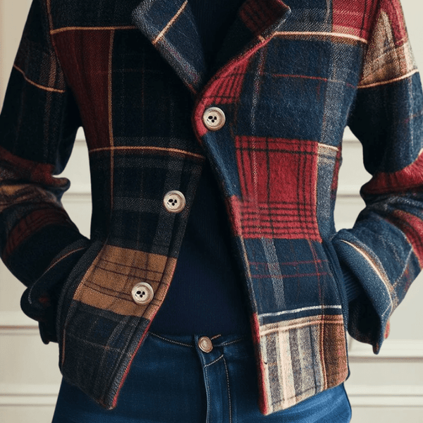 NATALIE | VESTE EN LAINE À CARREAUX CLASSIQUE