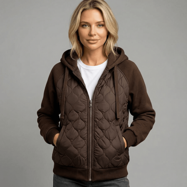 NATALIE | VESTE À CAPUCHE MATELASSÉE