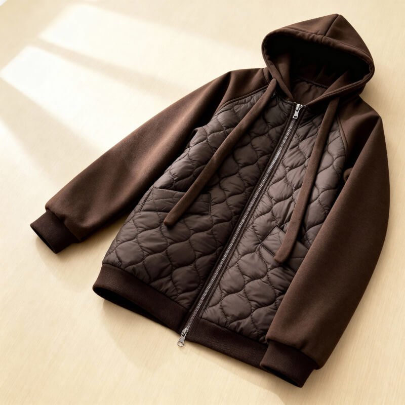 NATALIE | VESTE À CAPUCHE QUILTÉE