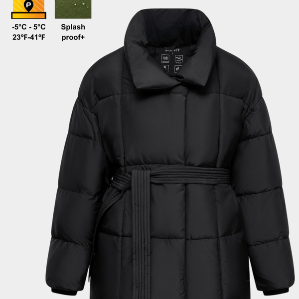 NOVA | VESTE PUFFER CEINTURÉE MI-LONGUE
