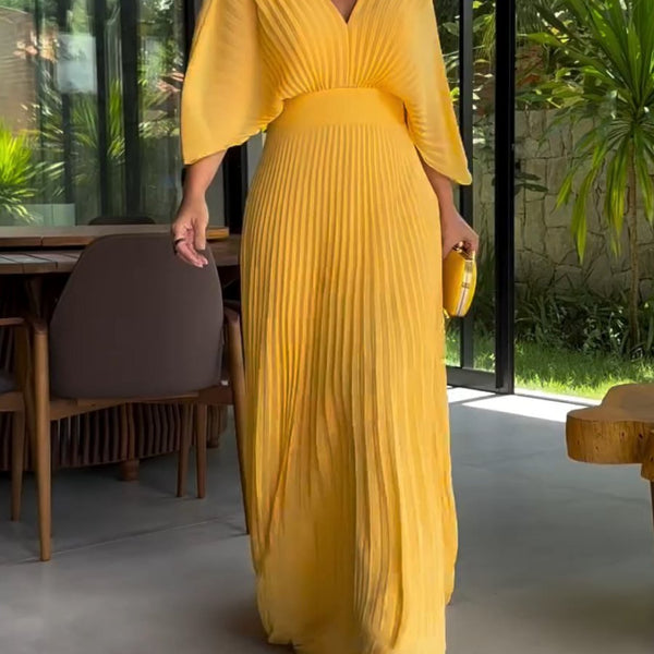 RIA™ - Robe Maxi à Côtes Flottante
