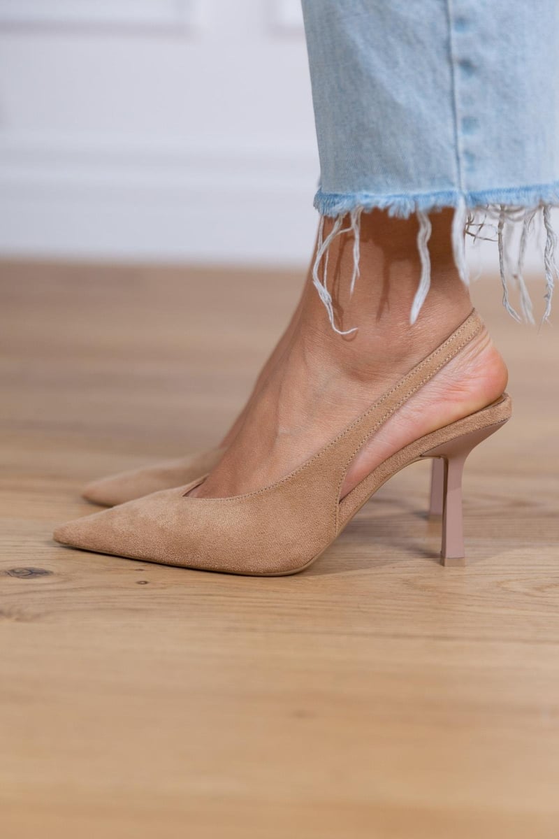 Giselle | Talons Slingback en Suède