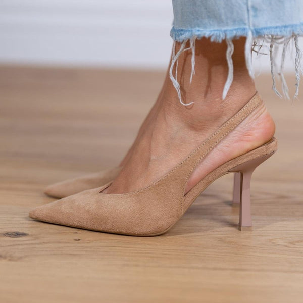 Giselle | Talons Slingback en Suède