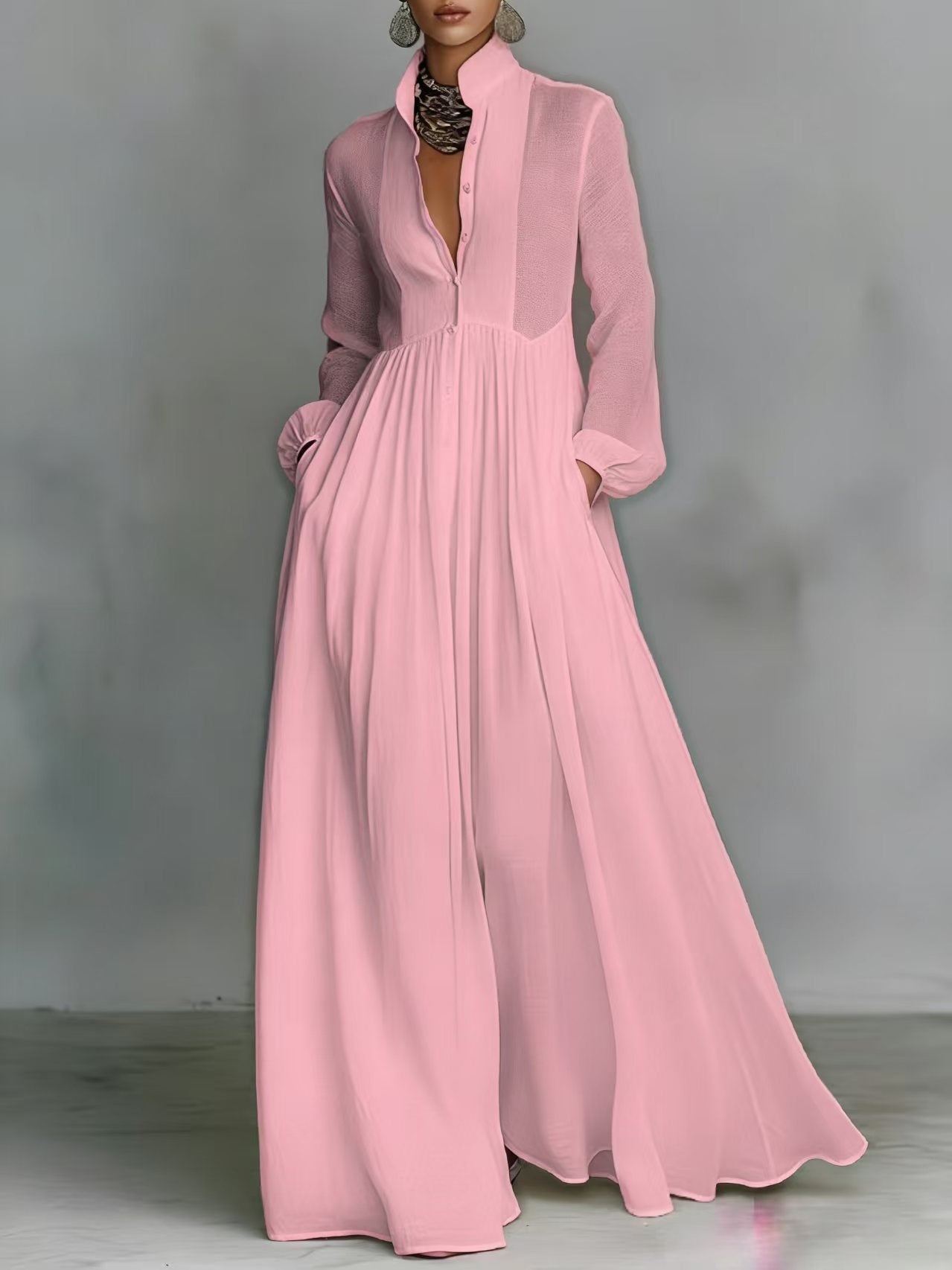 Aurelia™ – Light and Airy Maxi Dress with Linen Texture