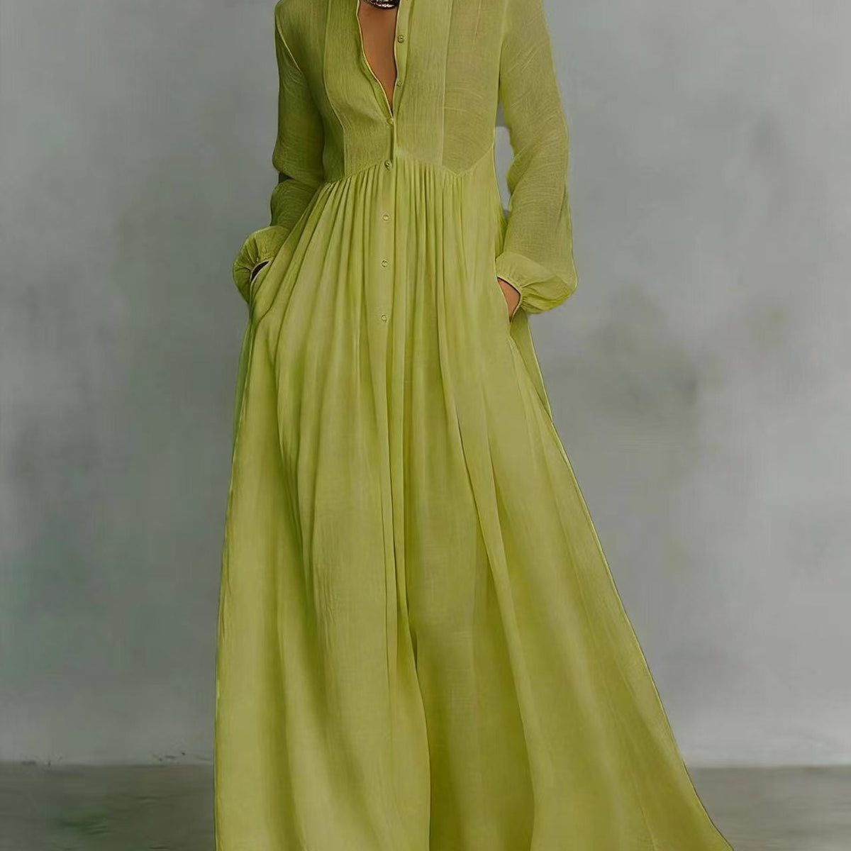 Aurelia™ – Light and Airy Maxi Dress with Linen Texture