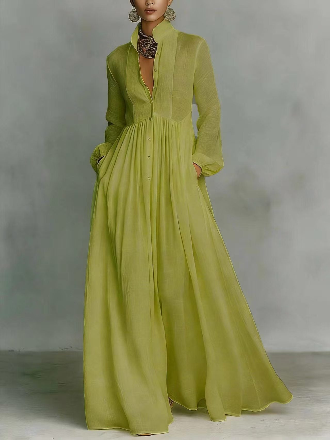 Aurelia™ – Light and Airy Maxi Dress with Linen Texture