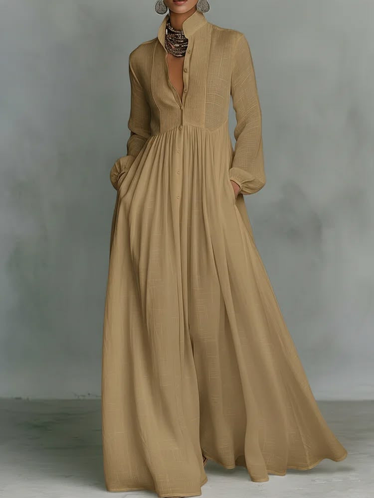 Aurelia™ – Light and Airy Maxi Dress with Linen Texture