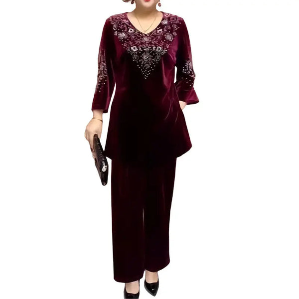 Lindey | Ensemble en velours élégant