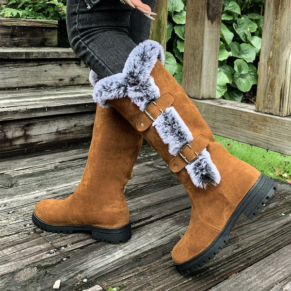 Willow Lane | Bottes d'hiver mi-mollet doublées en peluche