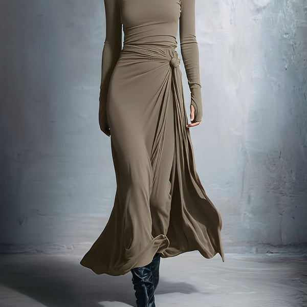 Gabriella – Long dress with side knot